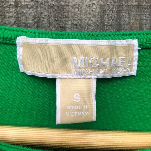 Michael Kors Green Zip Shoulder Tee ❤️ - Picture 4 of 6